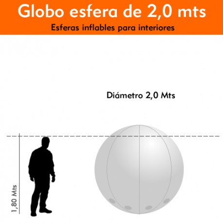 Globo Esfera de 2,0 Mts