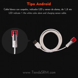 5 cables para alarma con cargador Micro USB / Android