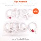 10 cables para alarma con cargador Android