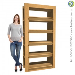 Repisa en Cartón de 100 x 200 cm con 5 espacios