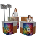 Mesa o Counter en L de 80x80 cm con opción de cenefa