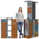 Módulo para Stand de exhibición Dual con counter y repisa