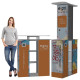 Stand Módulo de atención doble con mostrador central
