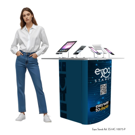 Mesa para exhibición de teléfonos móviles y tabletas
