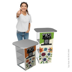 Mesa de reunión y ventas portable