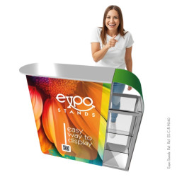 Counter de 90x40 cm con repisa lateral