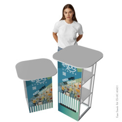 Mesa o counter de reunión o exhibición portable