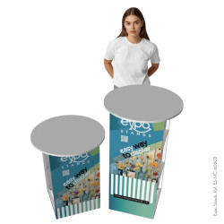 Mesa de reunión y ventas portable circular