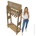 Ganchera perchero Eco y portable 160x40x85 cm