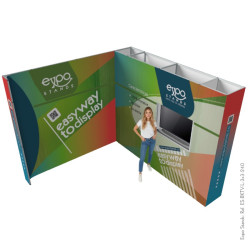 Backwall porta TV escalable para stand