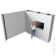 Backwall porta TV escalable para stand